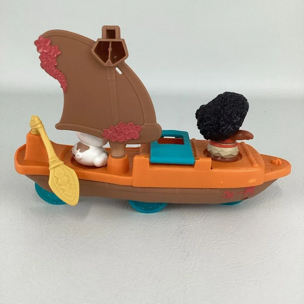 Fisher Price Little People Disney Princess Moana Maui Wave Rider Canoe Figure